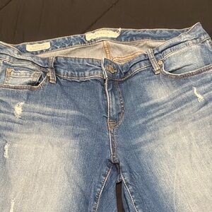 Torrid Women's Distressed Blue Boyfriend Jeans